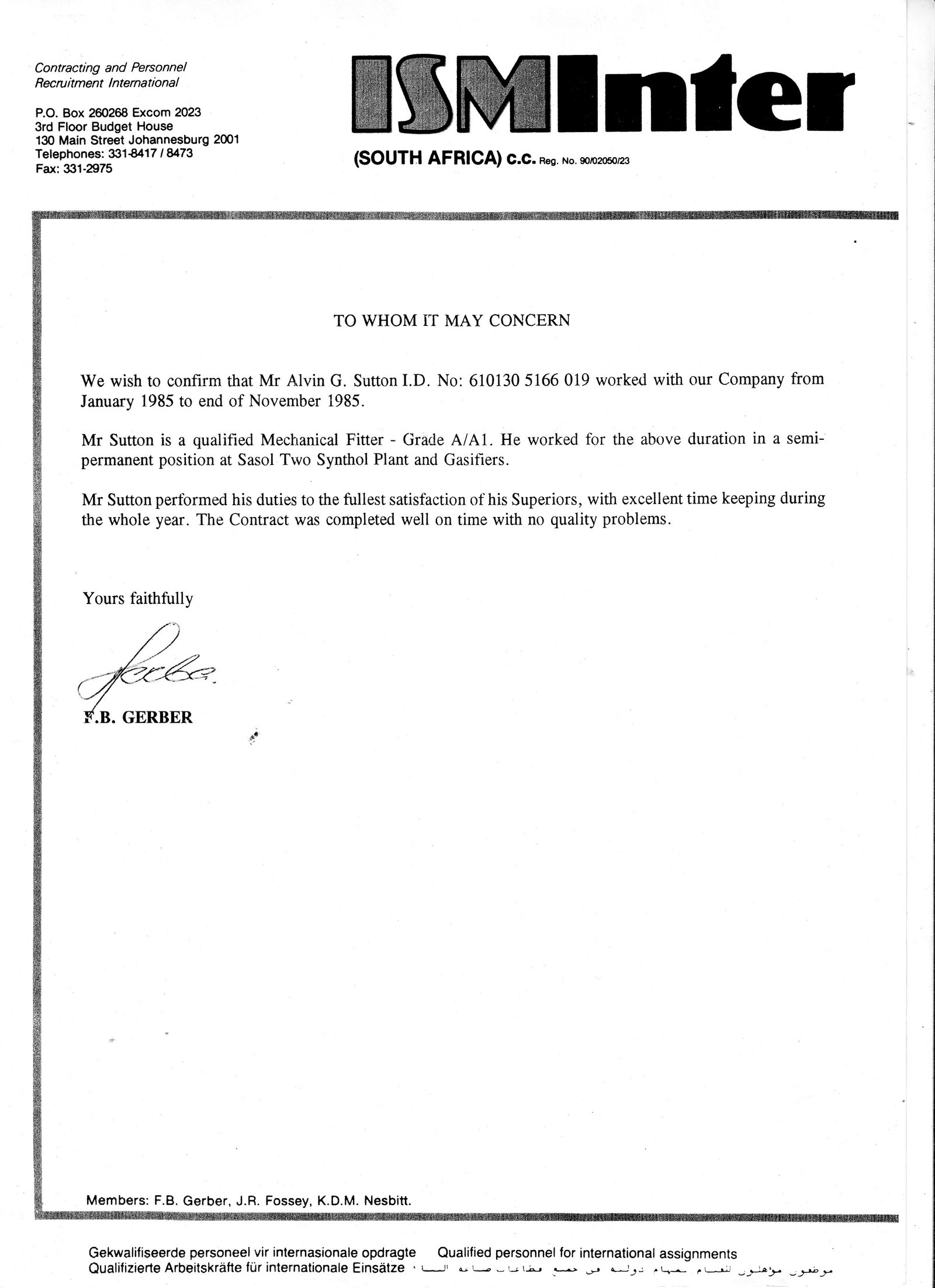 Alvin George Paul Sutton