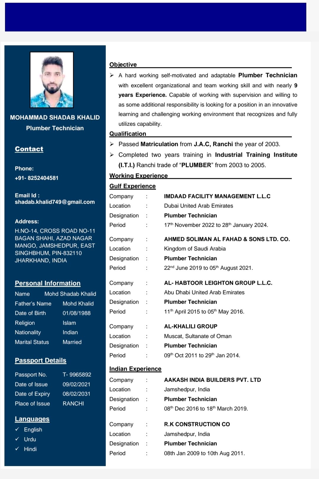 Mohammad shadab khalid