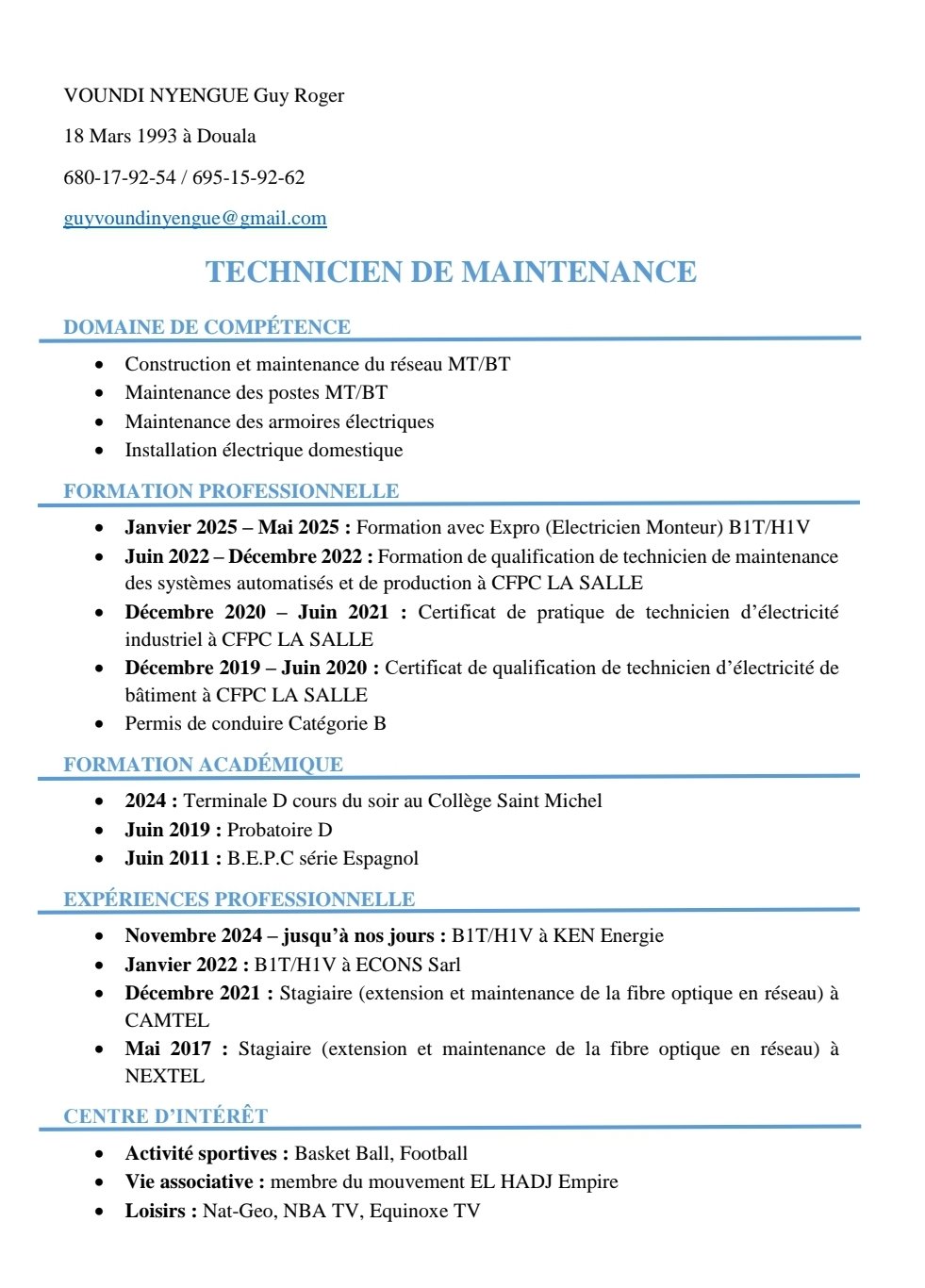 Voundi nyengue guy Roger